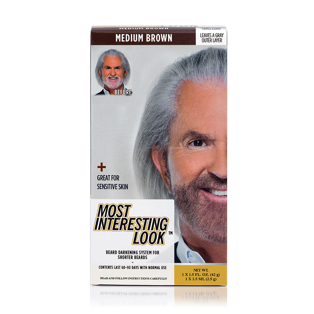 Most Interesting Look Beard Darkening System – MEDIUM BROWN